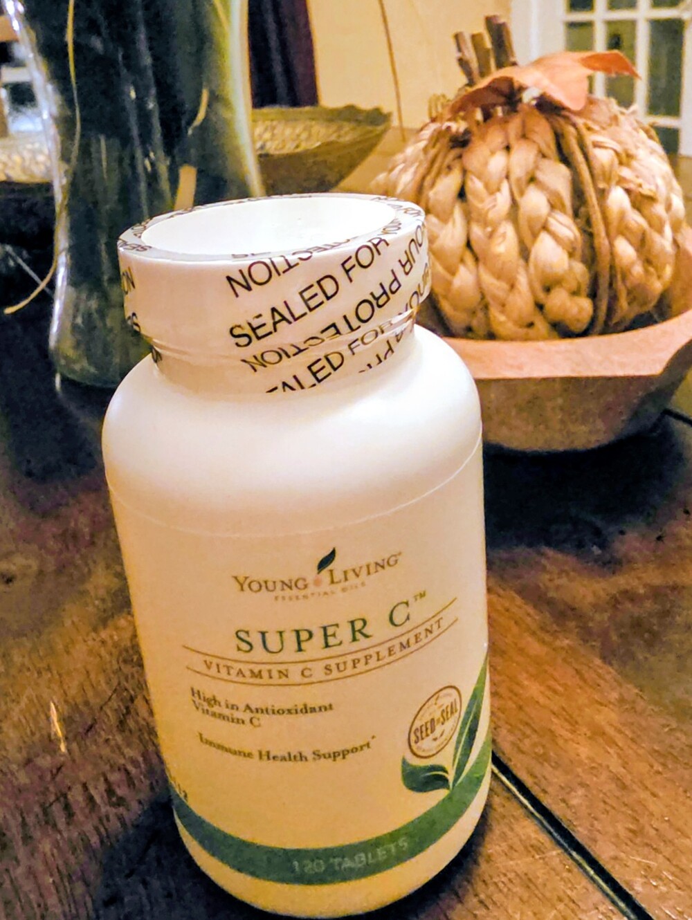 Super C Vitamin Supplement Bottle